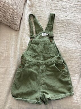Summer Green Corduroy Jumpsuit Overalls